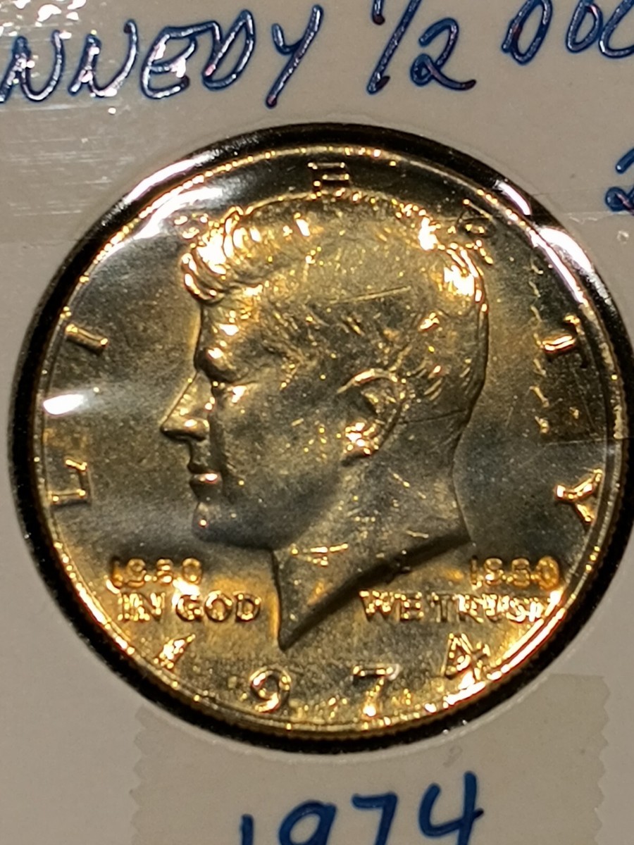24金アート 1974 Authentic 24k Gold Plated Kennedy Half Dollar! | eBay
