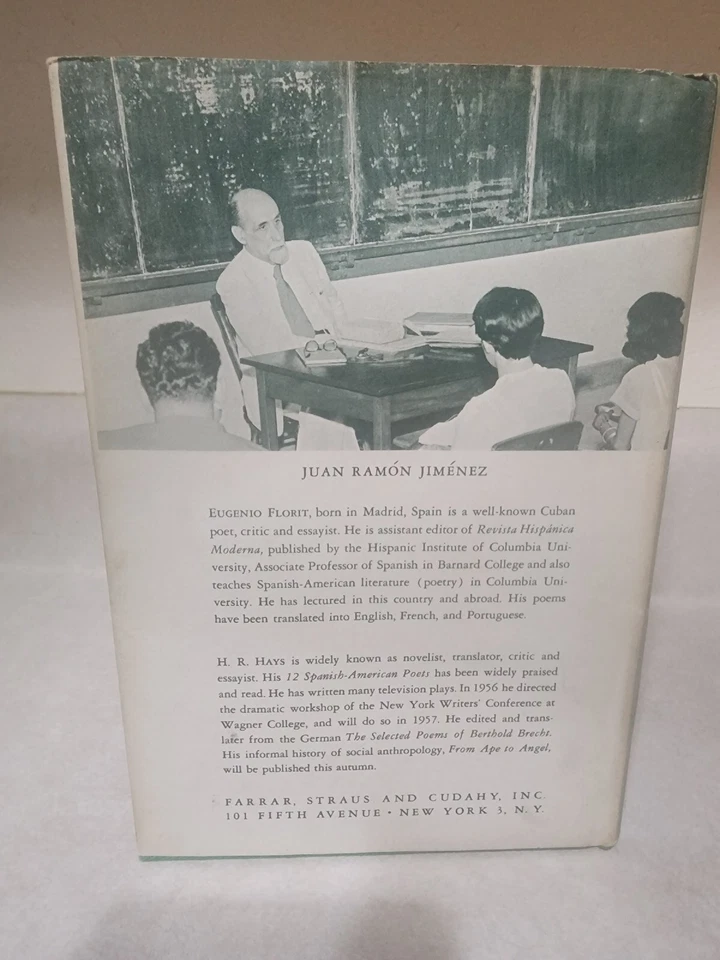 SELECTED WRITINGS Juan Ramon Jimenez NOBEL PRIZE 1st Edition First Printing 1957 Foto 3 de 4