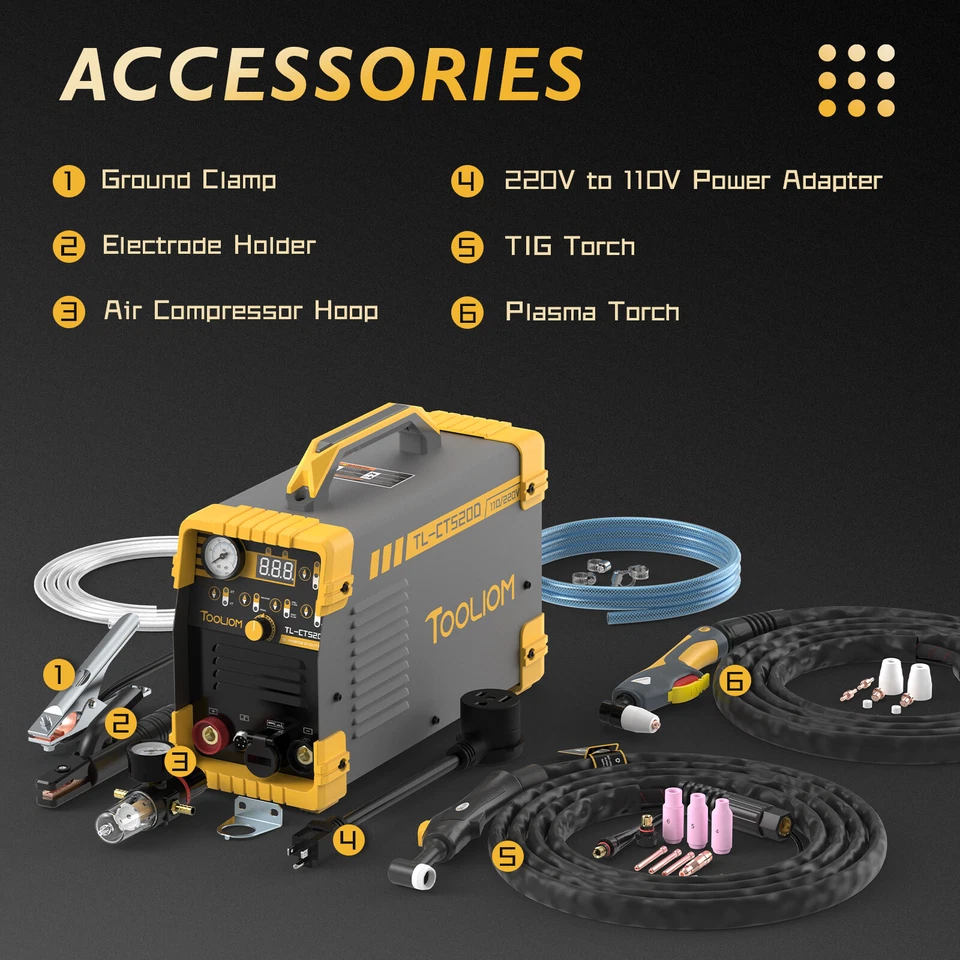 3 in 1 CUT/TIG/MMA Welder 50A Air Plasma Cutter 200A TIG&Stick Welding Machine - Image 2 of 4