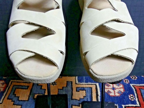 ECCO Soft Putty Nubuck Leather Casual Strappy Slingback Sandal Sz. 37/6.5 MINTY! - Picture 3 of 11
