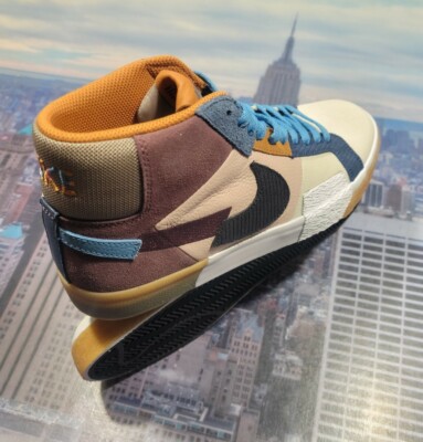 Nike SB Zoom Blazer Mid Premium Mosaic Pack Dark Wine Mens Size 9