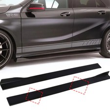78.7" +Seitenschweller Sideskirts Mercedes A-Klasse W176 2012-2015 Schwarz Glanz