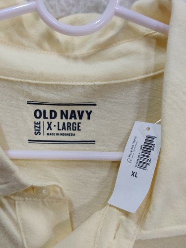 Old Navy Men's 2 Front Pockets Yellow Polo Shirt Size XL - Picture 5 of 11