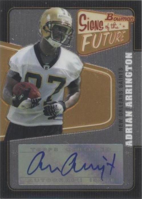 2008 Bowman Adrian Arrington #SF-AA - 1 of 2