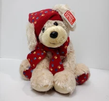 Gund Sleepy Time Puppy Plush No. 45238 with Tags Tan / Brown Paw Prints 13"