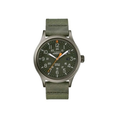 Timex TW4B14000, Men's Expedition Scout Green Fabric Watch, Date, Indiglo, NEW