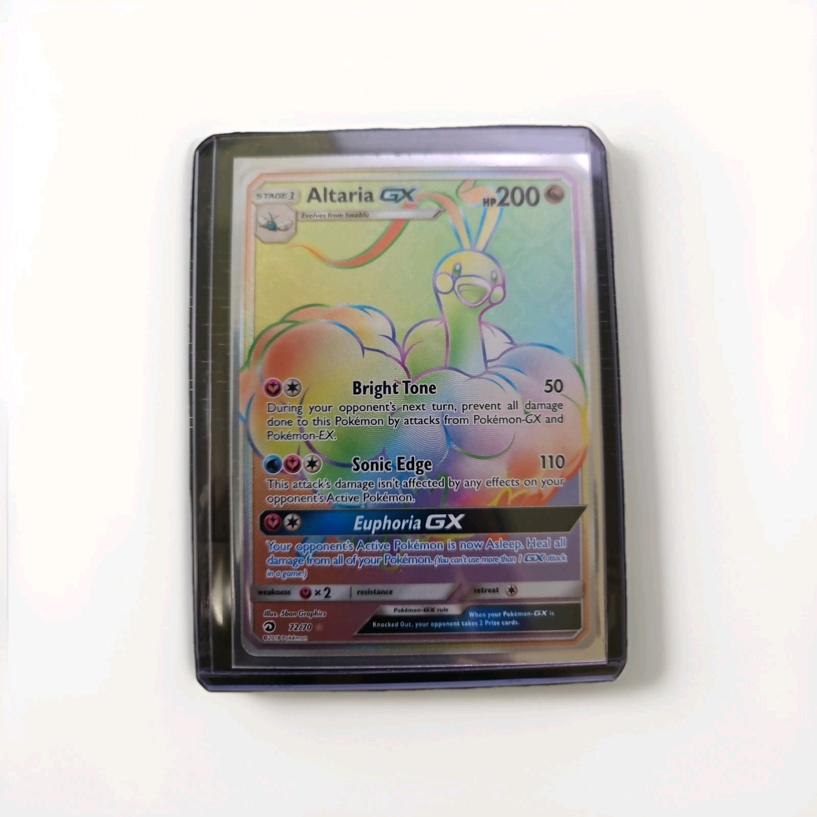 Pokémon TCG Altaria GX Dragon Majesty Holo Card 72/70 Secret Rare NM