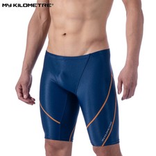 MY KILOMETRE Mens Swim Jammer Swimwear PBT Durable Athletic Training Endurance S