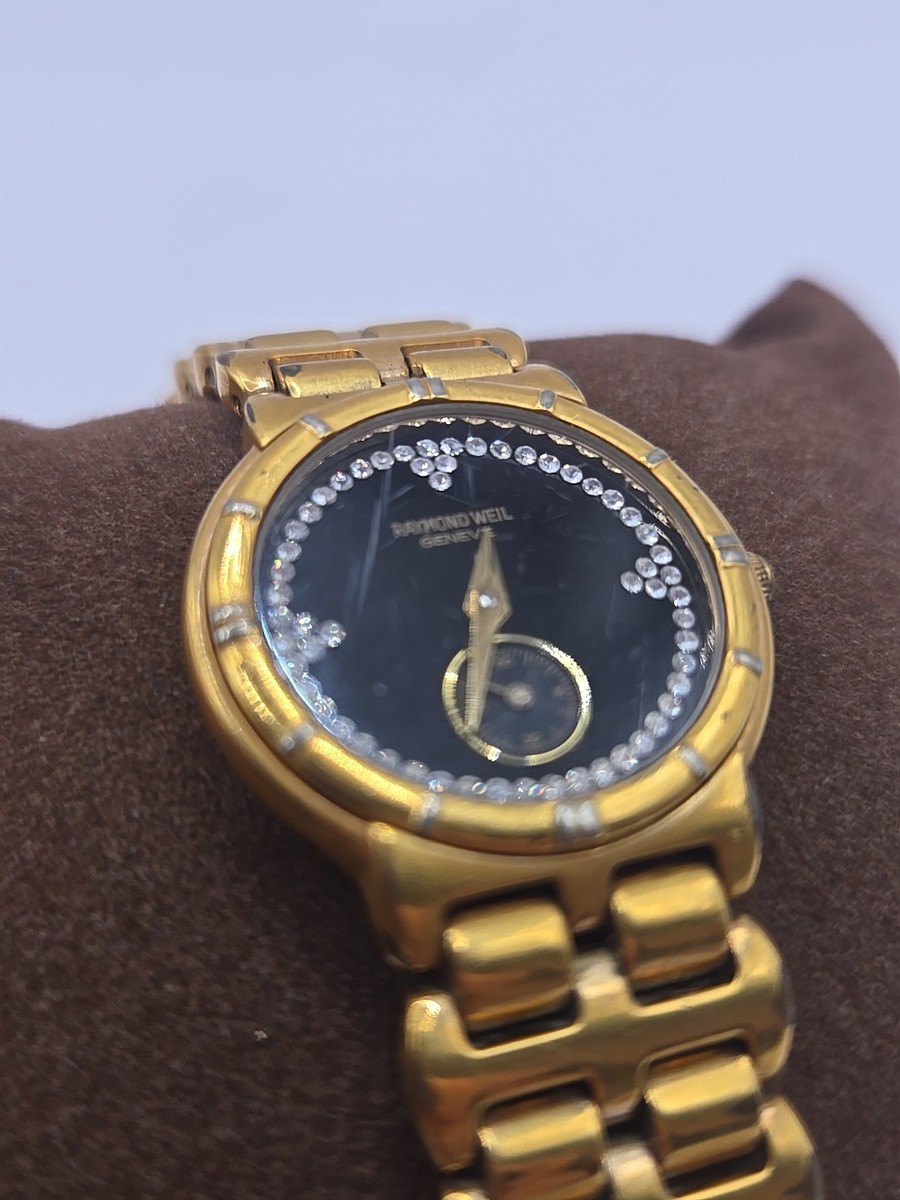 RAYMOND WEIL GENEVE ゴールド 時計　18k GOLD Raymond Weil Geneve 18K Gold Electroplated Quartz Pattern