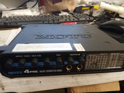 MOTU 4pre FireWire Audio Interface USB 2.0 FireWire 400 S/PD