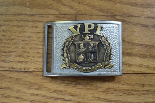 Vintage VPI Virginia Polytechnic Institute Va Cadet Tech Belt Buckle