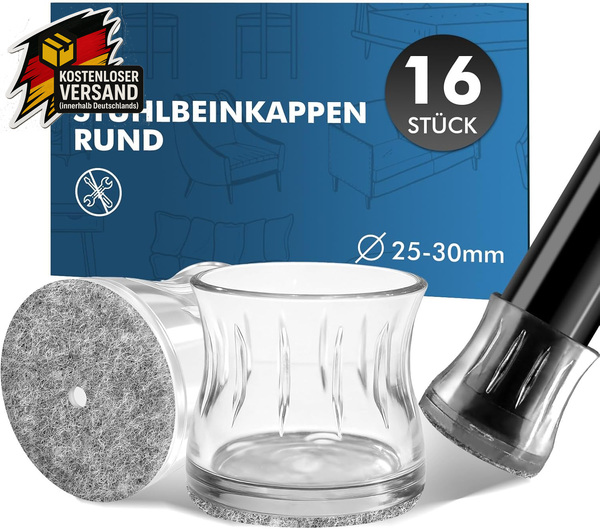 Stuhlbein-Schoner Mit Filz 10-13Mm, Bodenschutz, GeräUscharm, Langlebig-image