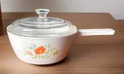Corning Ware Wildflower Saucepan W/Pyrex Lid 1 Pint P-81-B USA VINTAGE