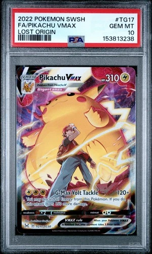 2022 Pokemon Lost Origin Pikachu Vmax Full Art #TG17 PSA 10 Trainer Gallery