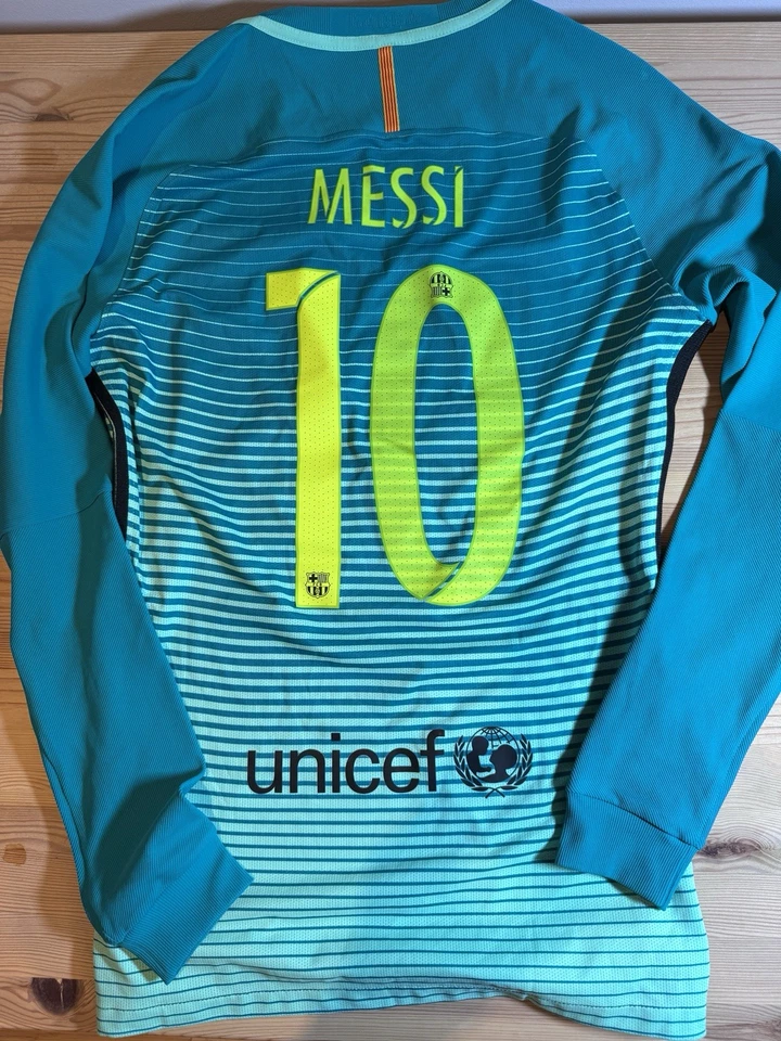 Nike FC Barcelona 2016-17 Manga Larga - Edición Jugador - #10 Messi - Talla M Para Hombre Foto 2 de 4