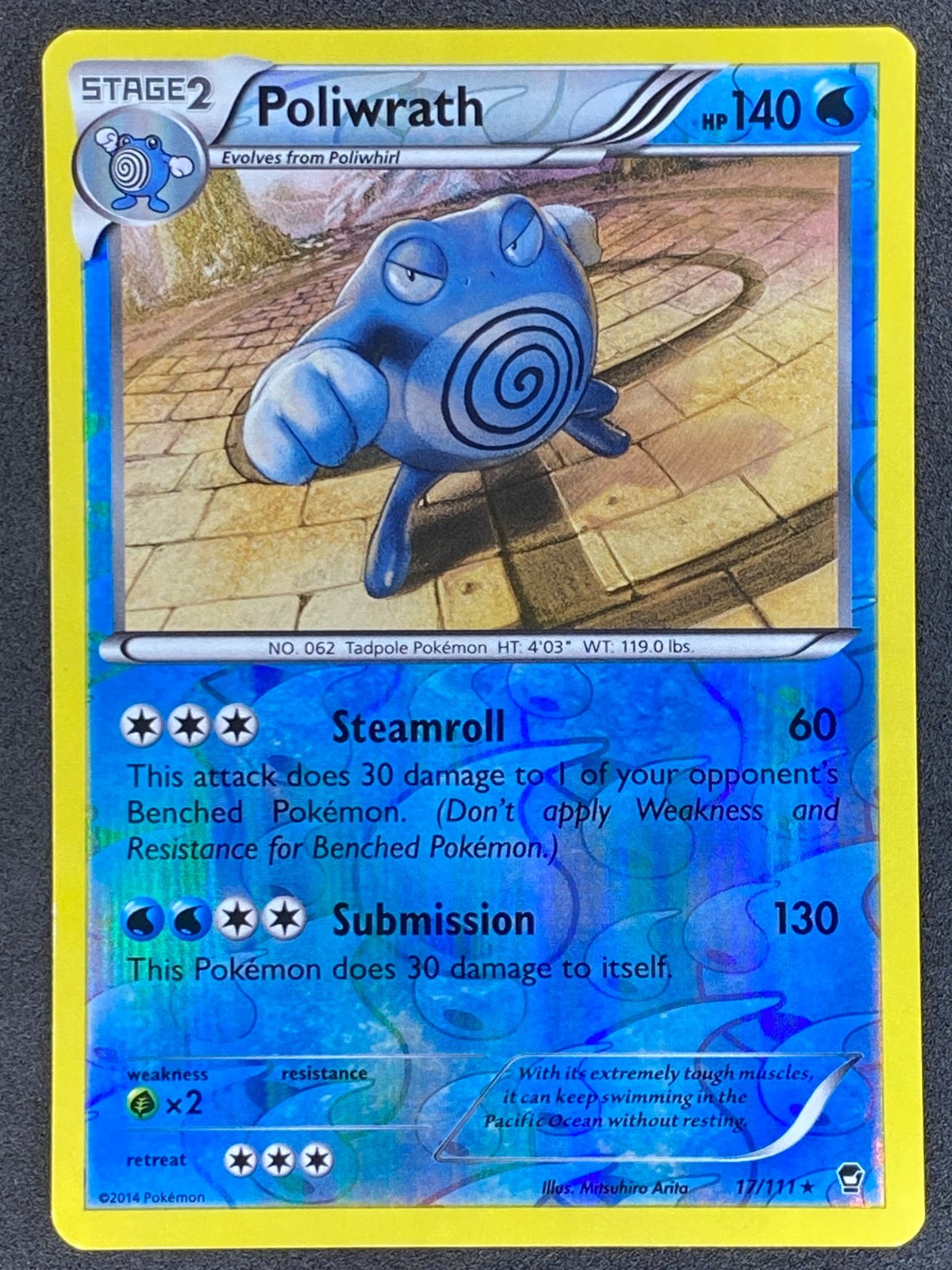 Pokémon Poliwrath Reverse Holo 17/111 FFI Furious Fists LP/NM