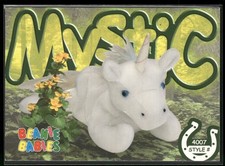 1999 Ty Beanie Babies III #109 Mystic the Unicorn with Fur Mane & Tail