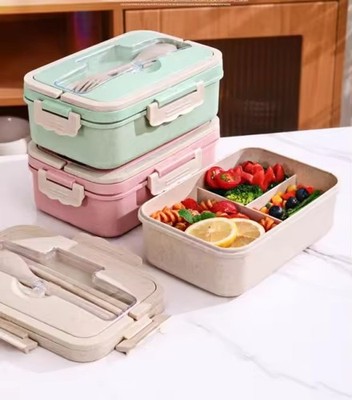 Kinder/Erwachsene Brotdose, Lunchbox, Pausenbrot, Auslaufsicher, 4 Farben, NEU