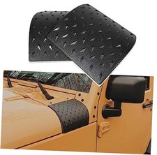 Black Hood Cowl Body Armor Outer Cowl Cover Corner Guards for 2007-2018 Jeep
