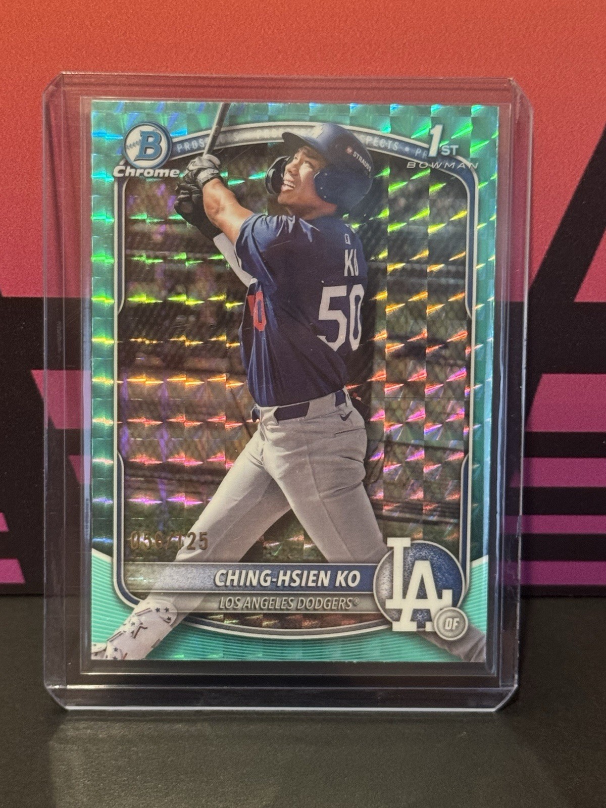2025 Bowman Chrome Ching-Hsien Ko 1st Bowman Aqua Geometric /125 BCP-224