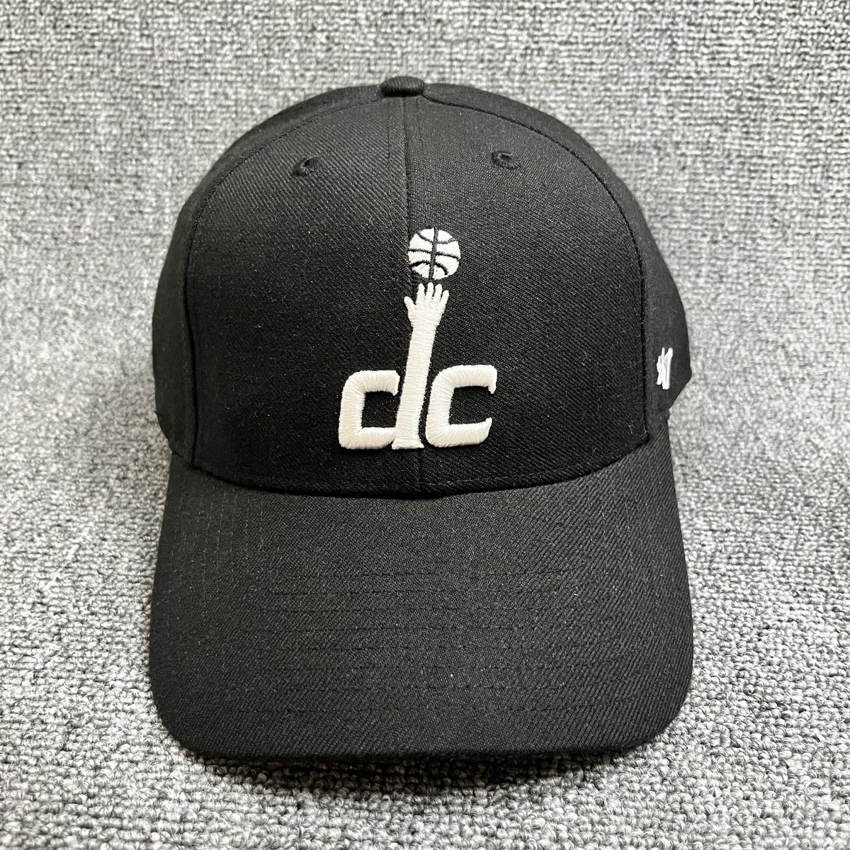 Washington Wizards '47 Brand MVP Hat Black DC Logo NBA Adjustable Strapback Cap