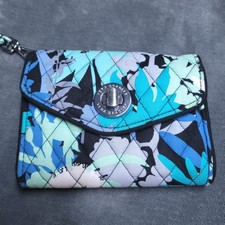 Vera Bradley Your Turn Smartphone Wristlet Clutch Wallet Ink Blue 6.25" x 4.25"