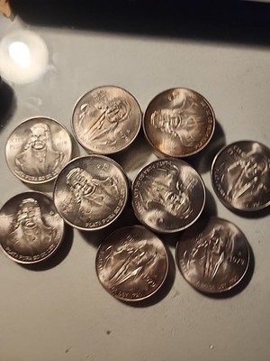 Mexico Cien 100 Pesos 1979 Jose Maria Morelos .720 Silver Coin, KEY-DATE
