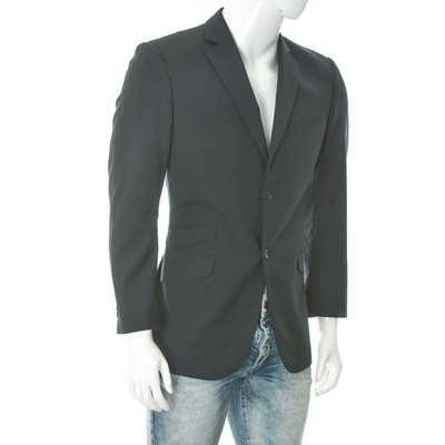 Brook Taverner Herren Zwei Knopf Suit Jacke Blazer Wollmischung Marineblau Größe