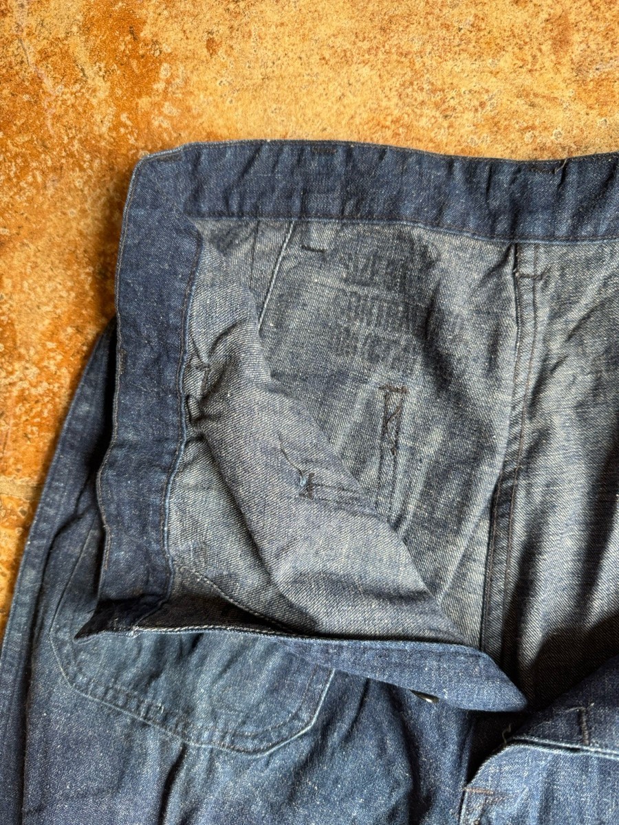 パンツ VINTAGE 50s USNAVY DENIM PANTS Vintage USN Navy Denim Jeans Pants Button Fly 1950s WWII