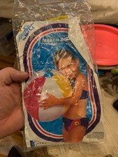 Vintage Intex 20" Beach Ball The Wet Set 1999 New Old Stock Sealed inflatable