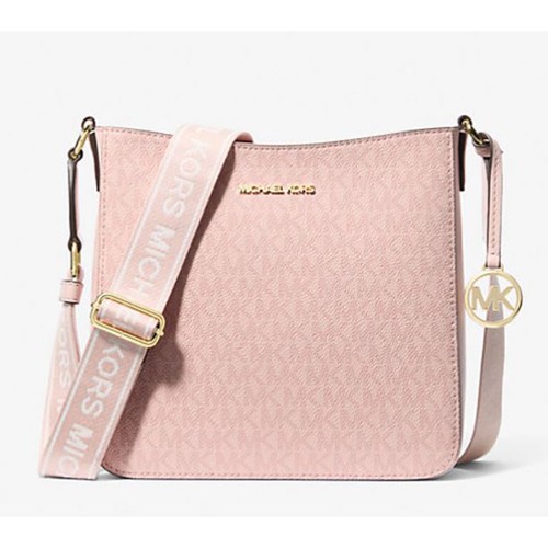 Michael Kors Jet Set Small Signature Logo Crossbody Bag (Powder Blush) 35T5GTVC5 - Picture 7 of 10
