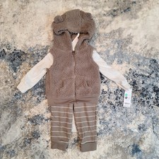 New Carter's Boys 3 Piece Bodysuit Pants Set Jacket 9 Months 9M