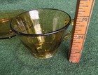 Vintage Amber Glass Cup And Octagon Saucer Set — photo 4