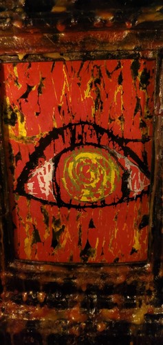 Eye Between Worlds - Arte oculto encáustico original mediano y visionario 1 de 1 firmado - Imagen 7 de 14