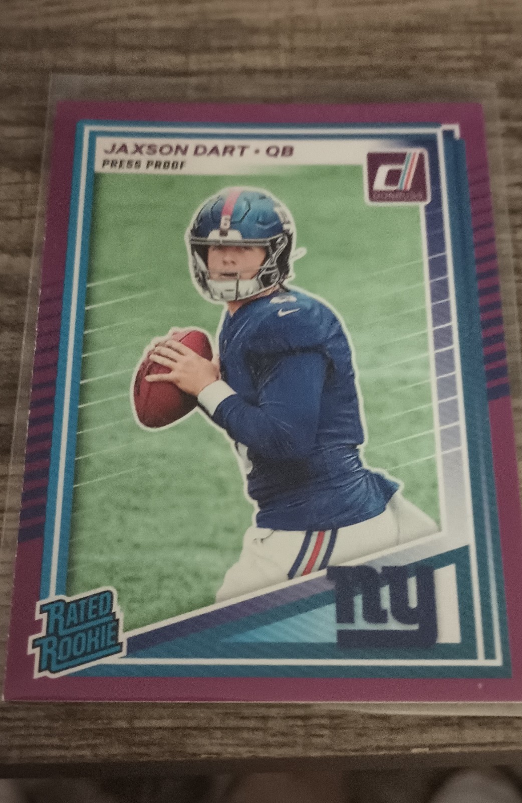 2025 Panini Donruss - Rated Rookie Jaxson Dart #400 Purple Press Proof (RC)