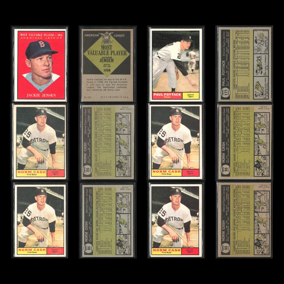 1961 Topps Lote 50 Cartões de Beisebol Vintage Dealer Conjunto a Granel Construtor Commons Muito Bom Estado MLB - Imagem 4 de 4