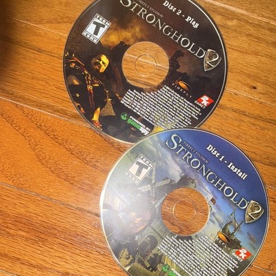 2K Games Stronghold 2 PC 2-Disc Set Discs Only Multiplayer Strategy 2005 T