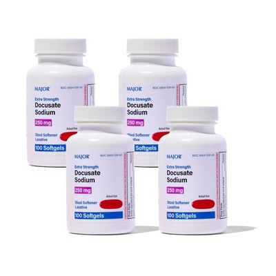 Mineral Supplement Laxative Docusate Sodium Softgels 4 Pack 400 Count