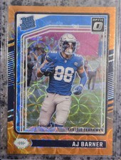 2024 Panini Donruss Optic Rated Rookie AJ Barner Orange Scope /79 Seahawks (RC)