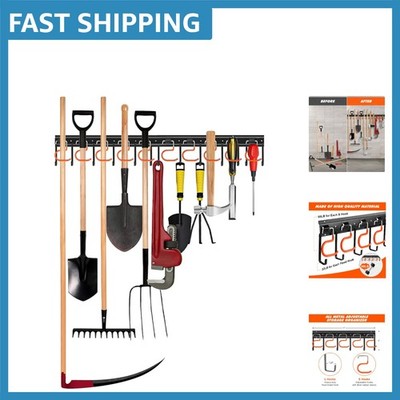 34'' All-Metal Garage Tool Organizer - Adjustable Wall Mount Storage Solution