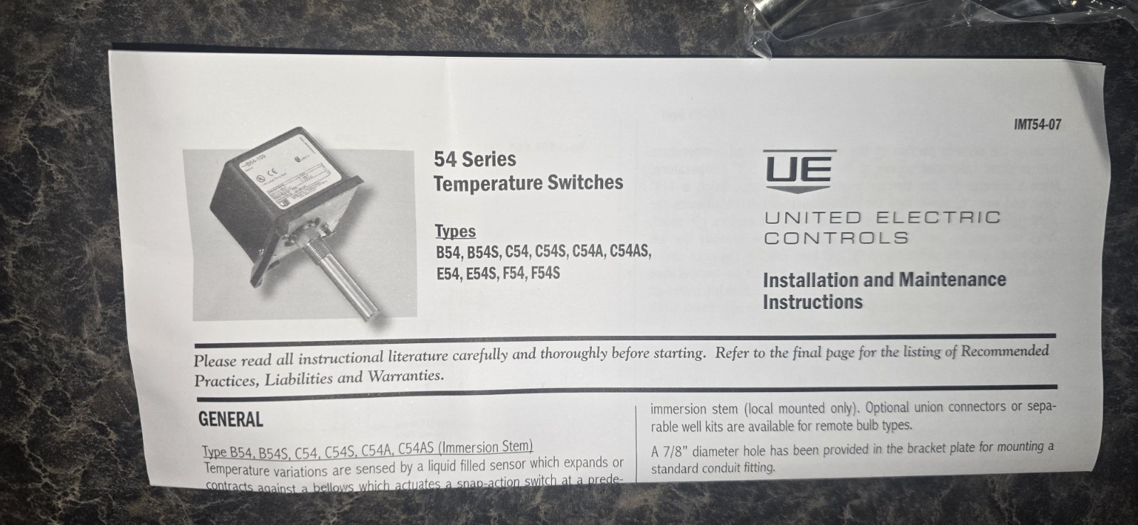 Chromalox Ambient-Sensing Heat Trace Thermostat Pipes UAS-394038 Thermal Devices
