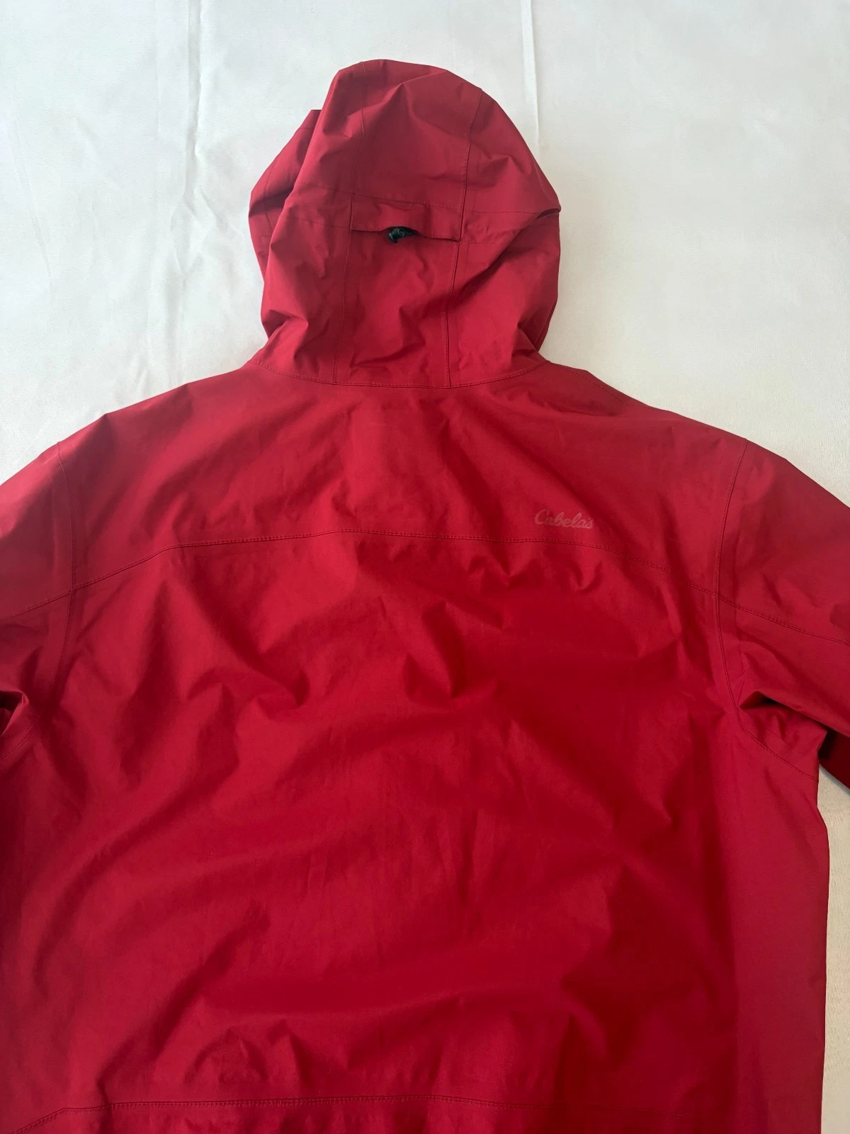 Cabelas Goretex Jacket Mens XL Red Rain Waterproof Parka Full Zip Hooded - product detail image 7
