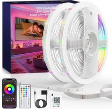 LED Strip Lights 100FT RGB Music Sync Color Change App Remote Bedroom