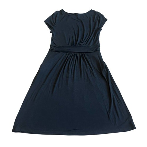 Boden Black Jersey Knit Stretch Dress A-Line Short Sleeve Comfy Size 10 Women's - Picture 7 of 10
