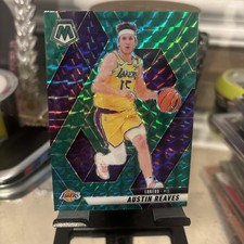 2025 Panini Mosaic #120 Austin Reaves Green Mosaic Prizm Los Angeles Lakers