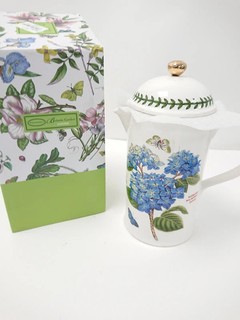 Portmeirion Botanic Garden Hydrangea Cafetiere Coffee Pot Boxed New