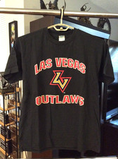 XFL Las Vegas Outlaws Black Double Sided Cotton Shirt Adult Large