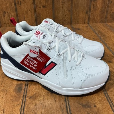 New Balance 608v5 USA Training Sneakers Men's 11 4E Wide White Red NWT MX608HR5