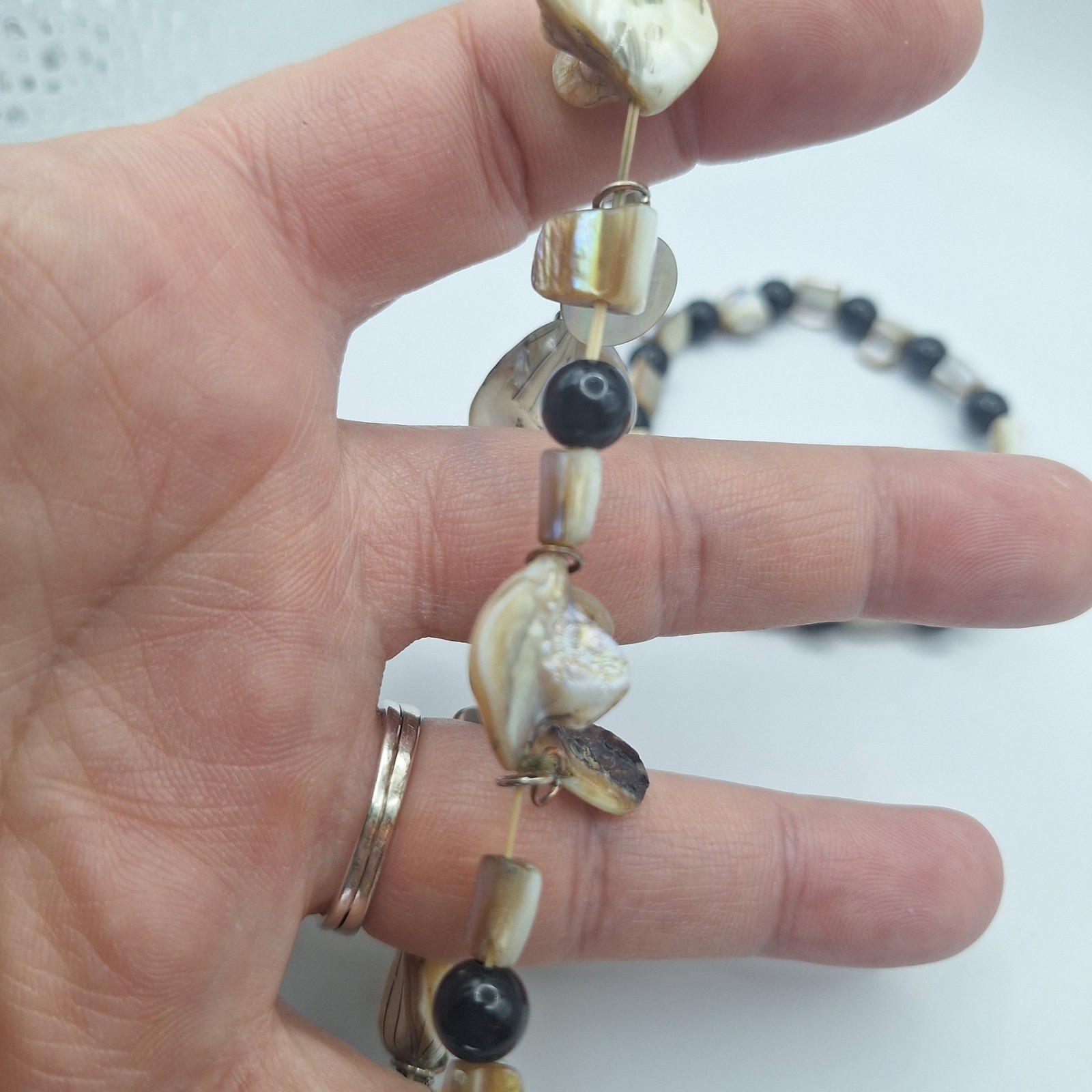 Boho Shell Beaded Stretch Bracelets Set Natural M… - image 5