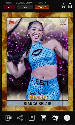 Bianca Belair - Gold Atomic Iconic - Topps Slam Merlin 25 Digital